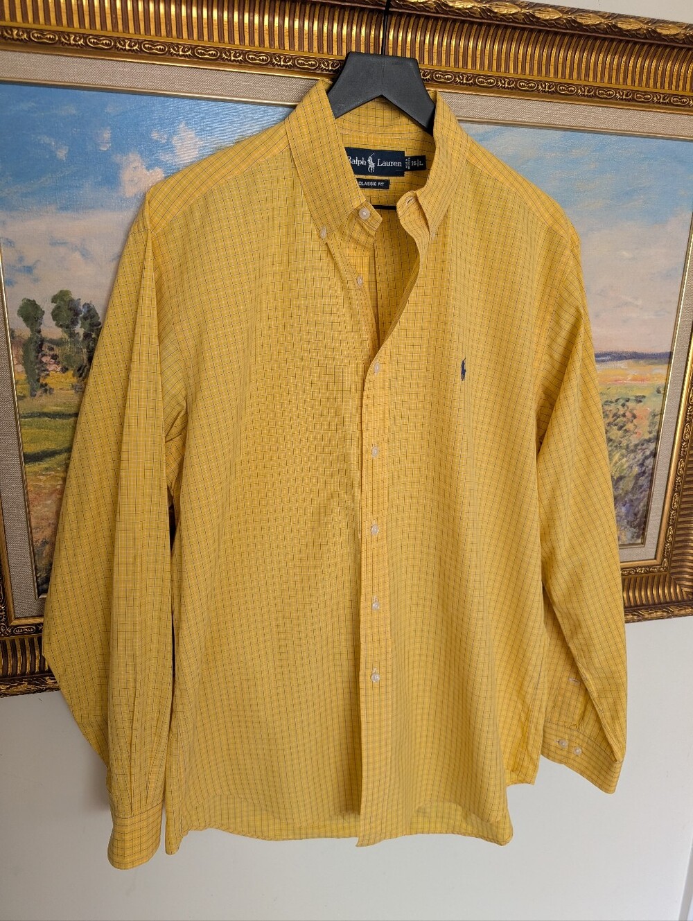 Ralph Lauren Mustard Yellow Button-Down Dress Shirt